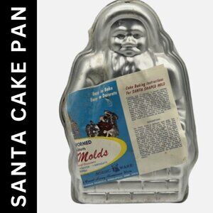 Vintage Santa Cake Pan 3D Mold Nordic Ware Holiday Baking